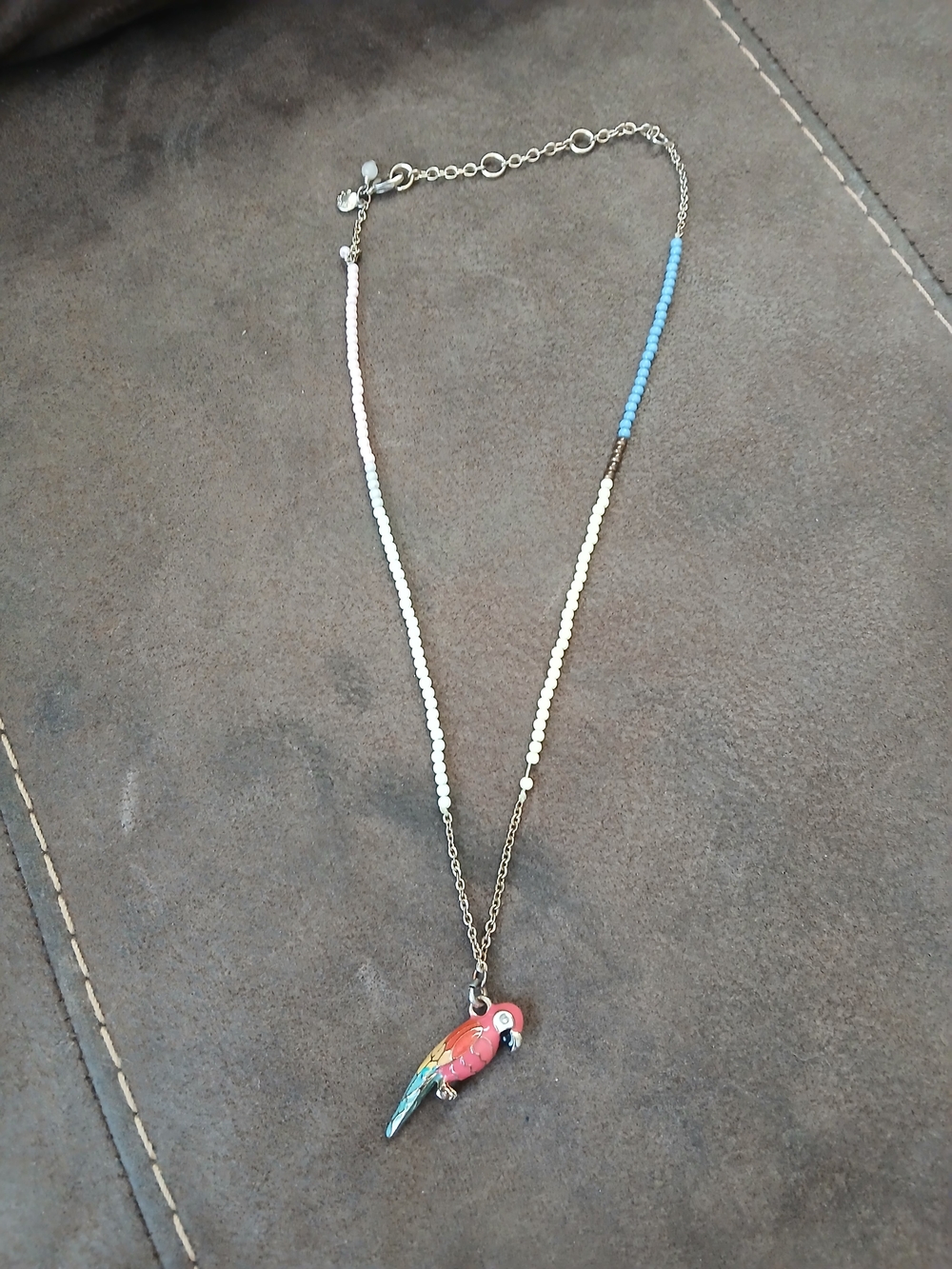 Kurt Geiger Pastel Beaded Parrot Pendant Necklace
